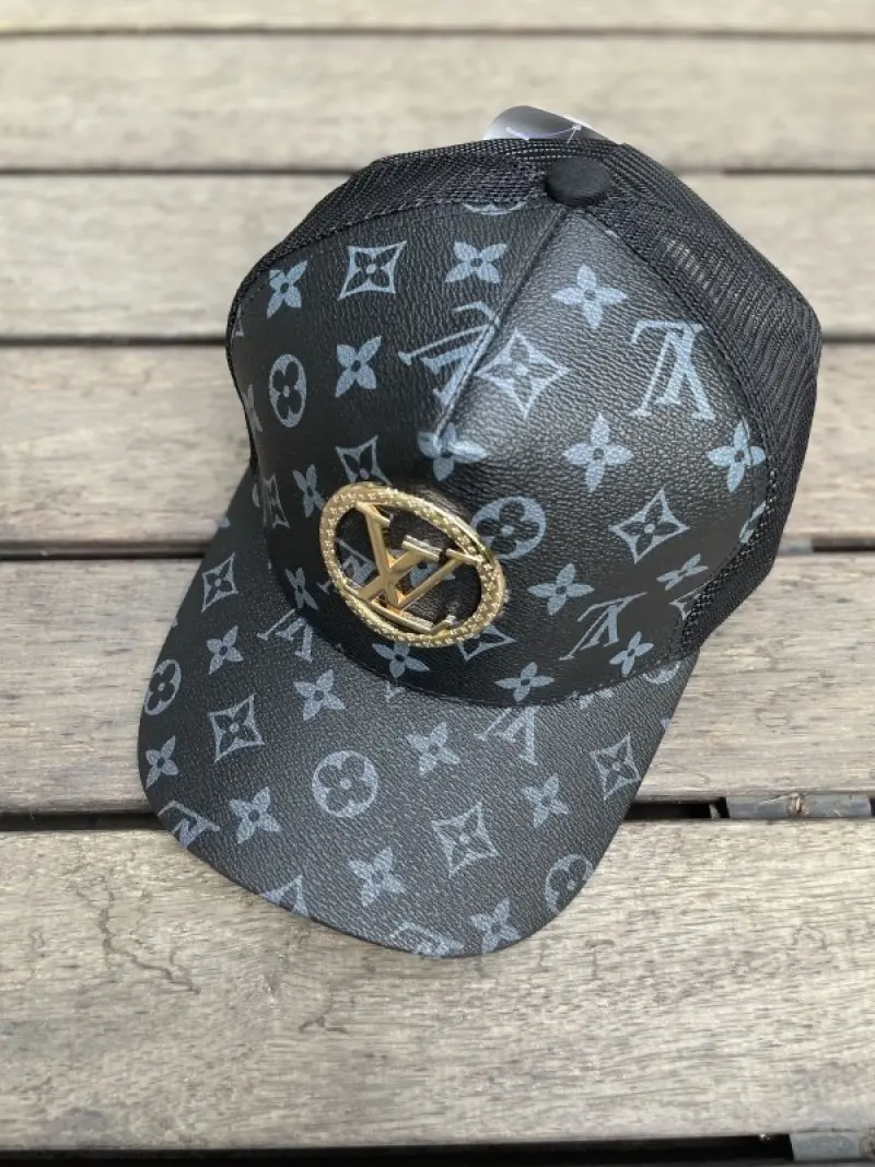 Louis Vuitton Monogram Black Gold Premium Unisex Cap (With Box) 920