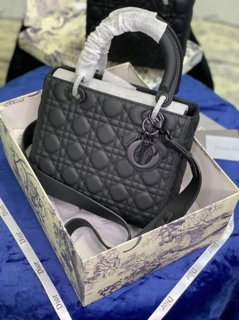 Dior Lady My ABC Matte Black With OG Box & Dust Bag (Black-383) - Image 8