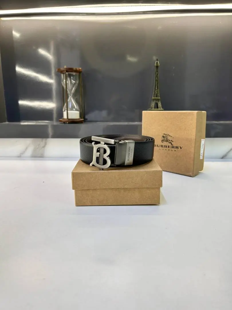 Burberry Grey Reversible Belt Fa 467 - Image 3
