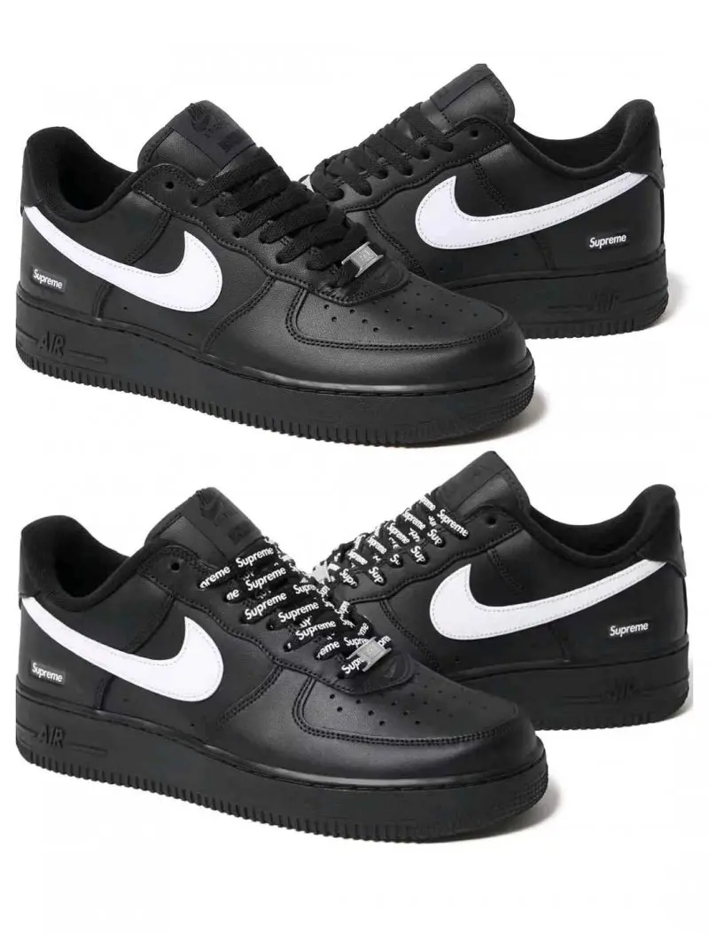 Supreme x Nikkee AirForce 1 Low Black White - Image 8