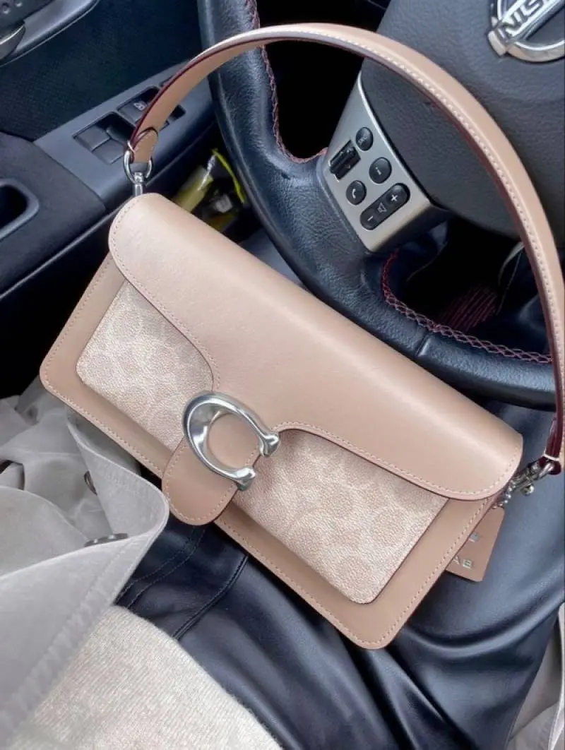 Coach Tabby 26 Shoulder Bag With OG Box & Dust Bag (Beige Cream-847) - Image 3