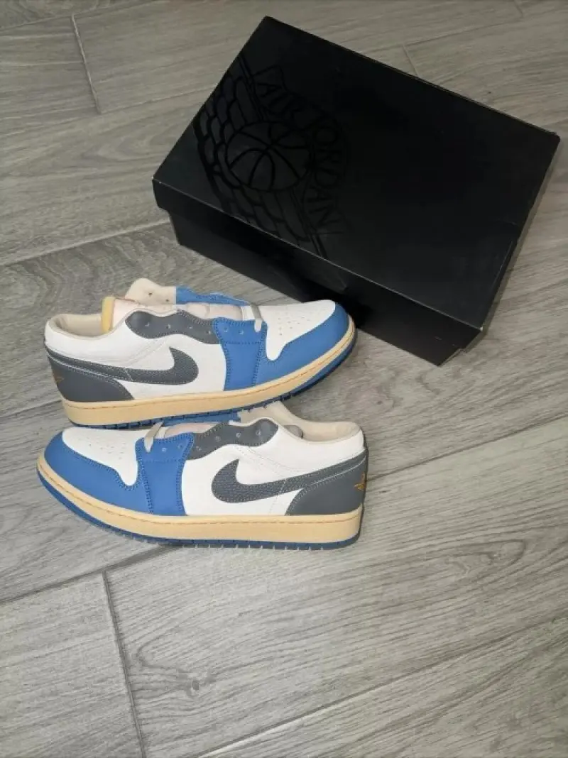 Air Jordan 1 Low Tokyo Vintage UNC Grey Semi UA - Image 9