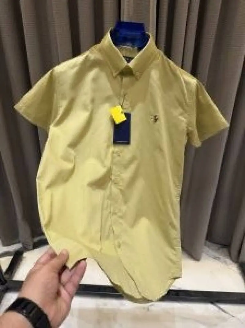 Ralph lauren Premium Half Cotton Mustard Green Shirt - Image 3