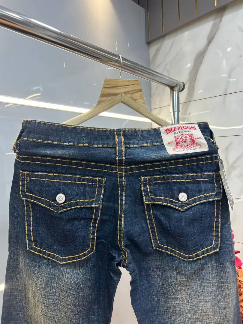 True Religio n Straight Fit Premium Imported Stretchable lycra fabric Denim with back flap pocket Design 3710 - Image 2