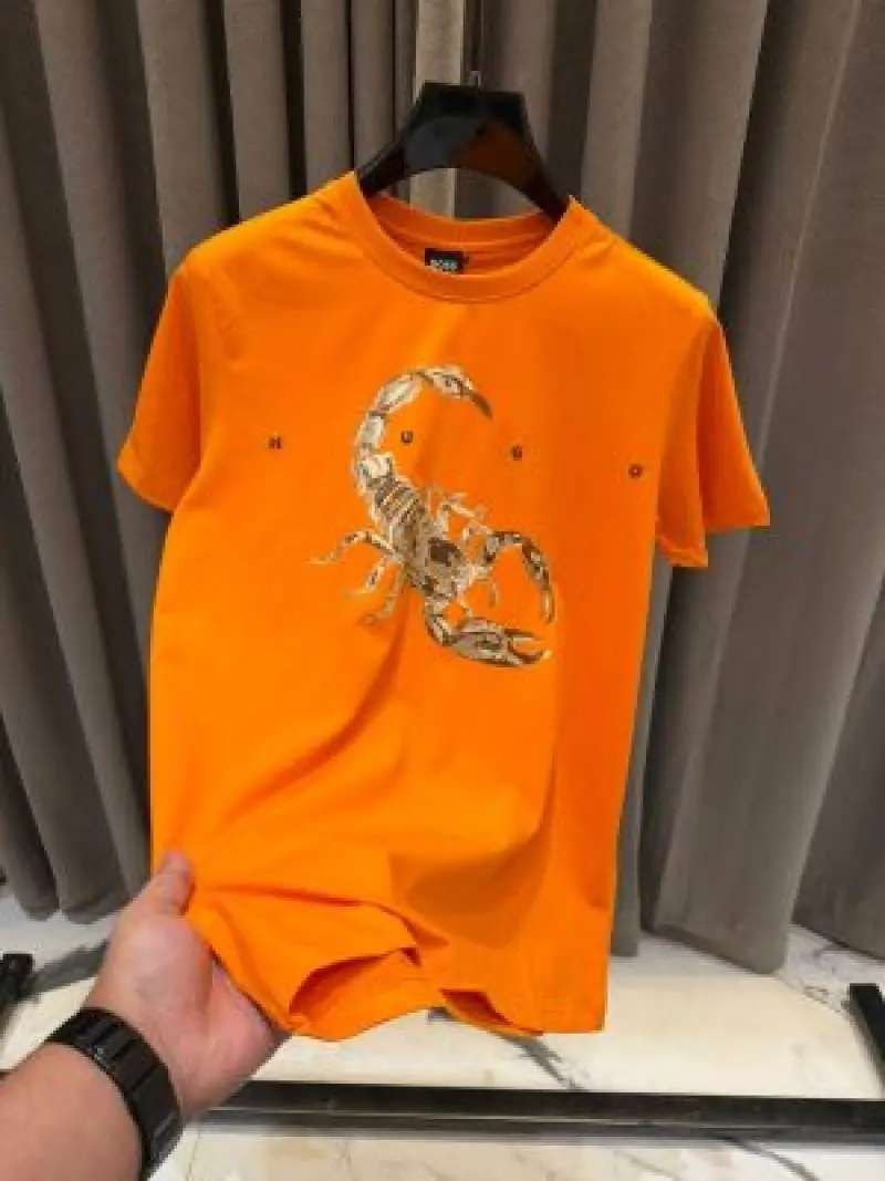 Boss impoted round neck t-shirt orenge - Image 2