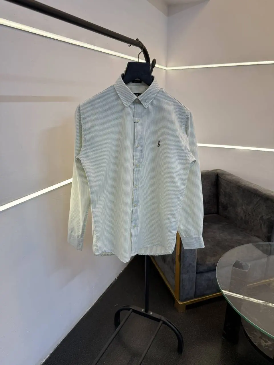 Ralph lauren light green imported oxford lining shirt