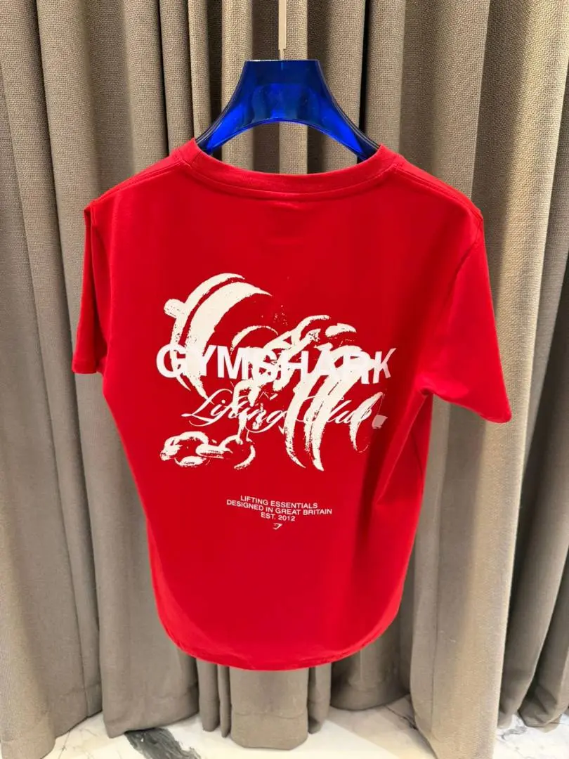 Gymshark Round Neck T-shirt Red - Image 3