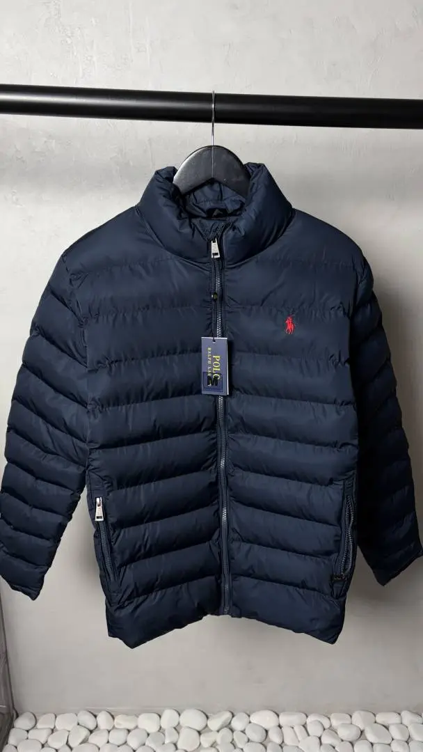 Polo Ralf Lauren Quilted Puffer Jacket Navy Blue 1013 - Image 2