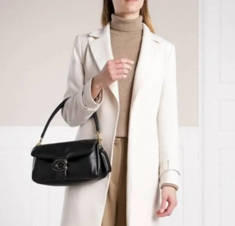 Coach Pillow Tabby Shoulder Bag With OG Box & Dust Bag & Extra Shoulder Strap (Black-225) - Image 4