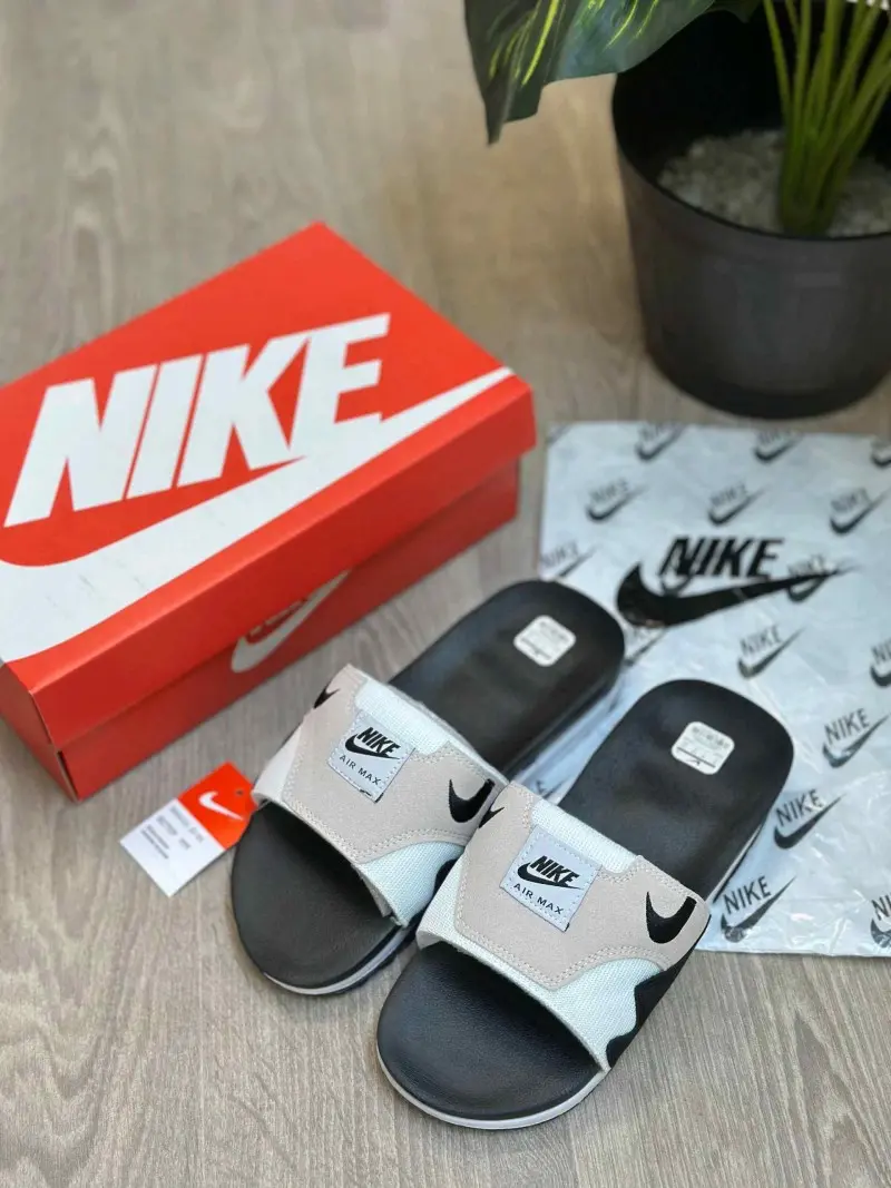 Nike Airmax 1 Premium White Black Flip-Flop - Image 2