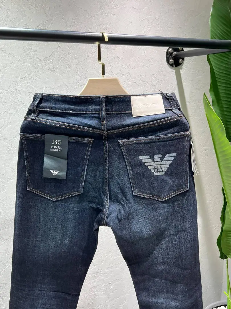 Emporio Arma Blue Shade Comfort fit Premium Imported Stretchable Lycra Fabric Denim with Back pocket Emboss Logo 4586 - Image 2