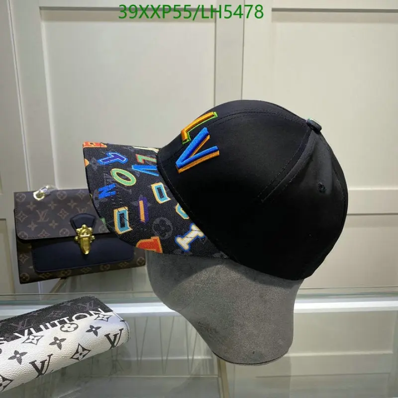 Louis Vuitton Embroidered Front Logo Alphabetic Black Premium Unisex Cap With Safety Box - Image 3