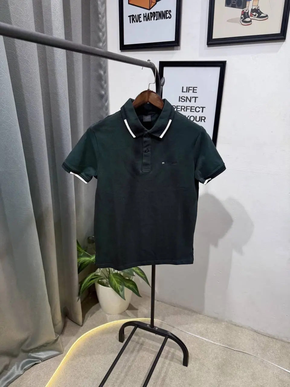 Hackett imported polo tshirt bottle green