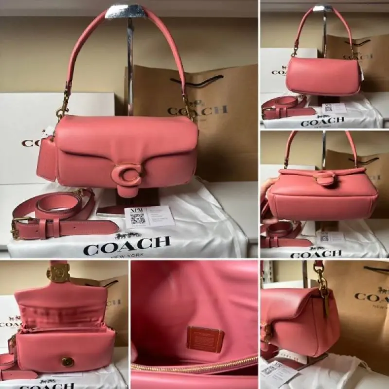 Coach Pillow Tabby Shoulder Bag With OG Box & Dust Bag & Extra Shoulder Strap (Pink-999) - Image 6