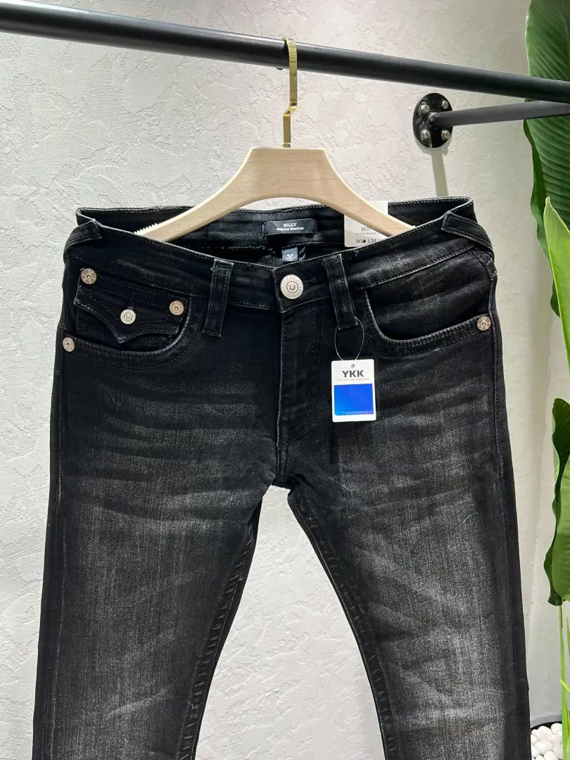 True Religion Black Bootcut Premium Imported Stretchable Comfortable Fabric Denim with Back Flap Pocket Embroidered Design 4592 - Image 4