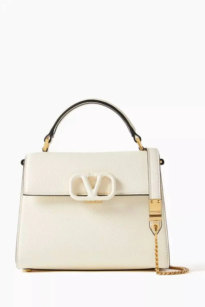 Valentynoo White VSling TopHandle ShoulderBag With DustCoverhut - Image 3