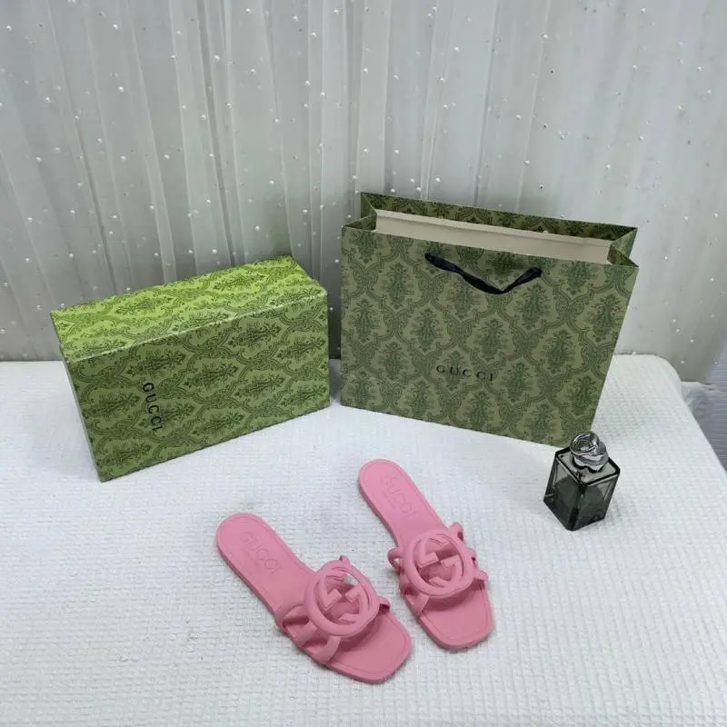 Gucci Interlocking G Slides Pink With Original Box CarryBag 1892 Pink - Image 5