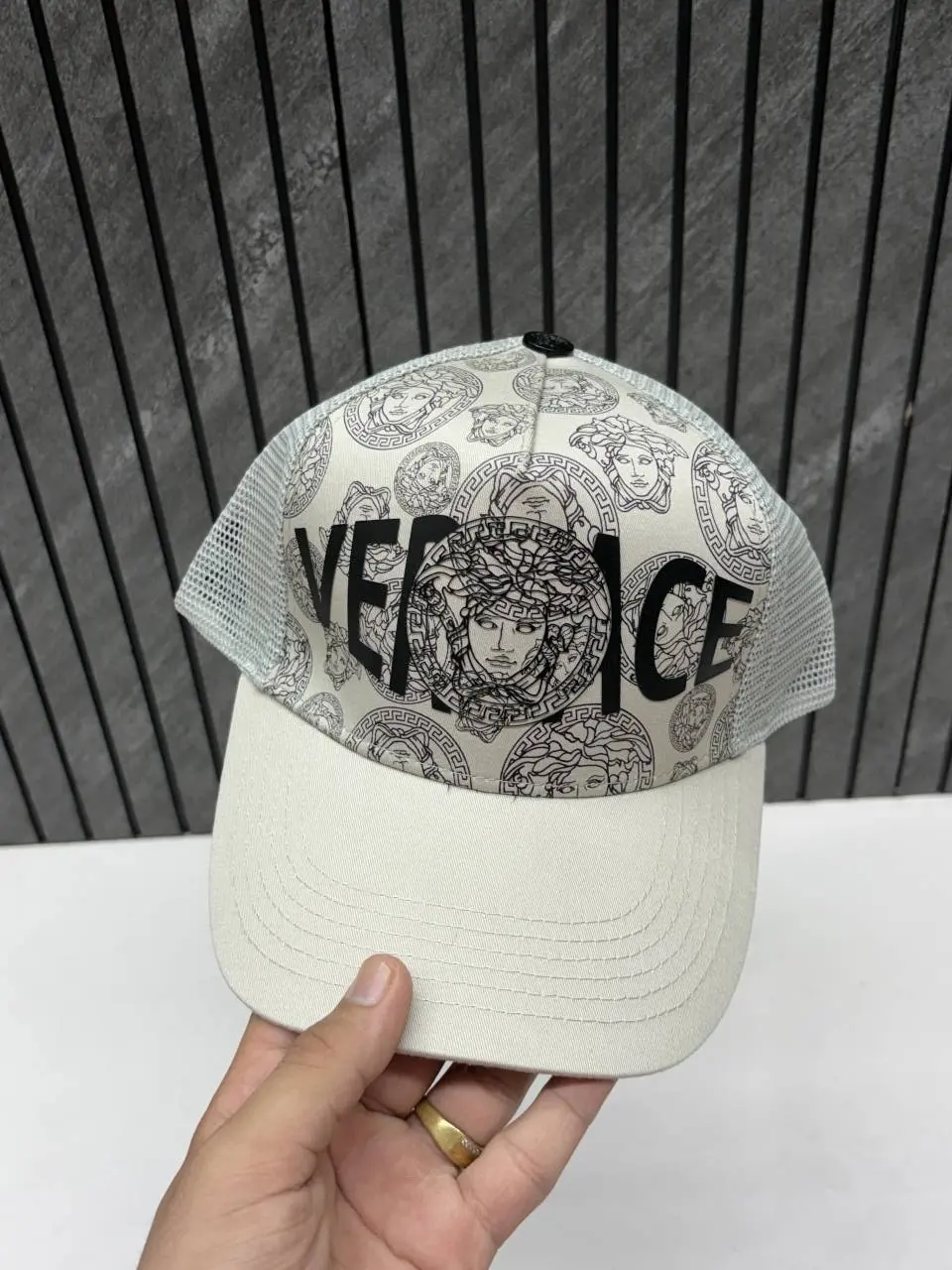 Versace Medusa Front Logo Premium Trucker Hat With Safety Box