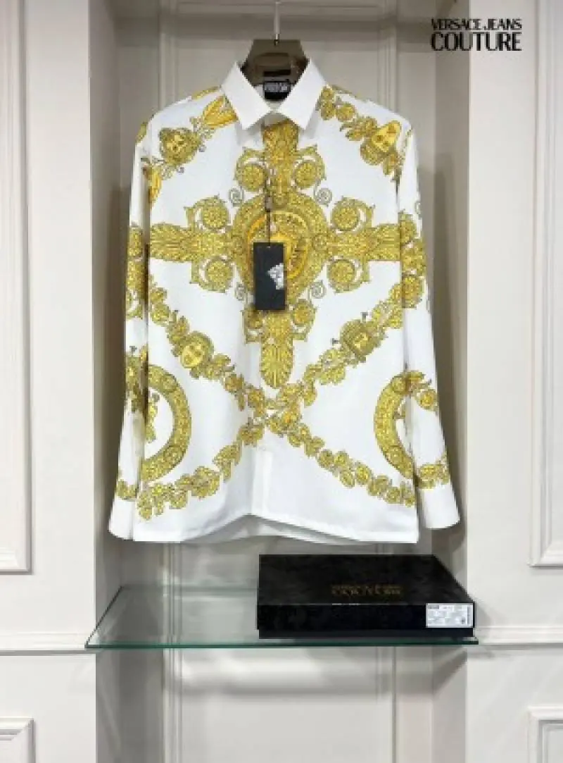 No Return Versace Bandana Design Box Pack Full Sleeves Shirt White Shirts