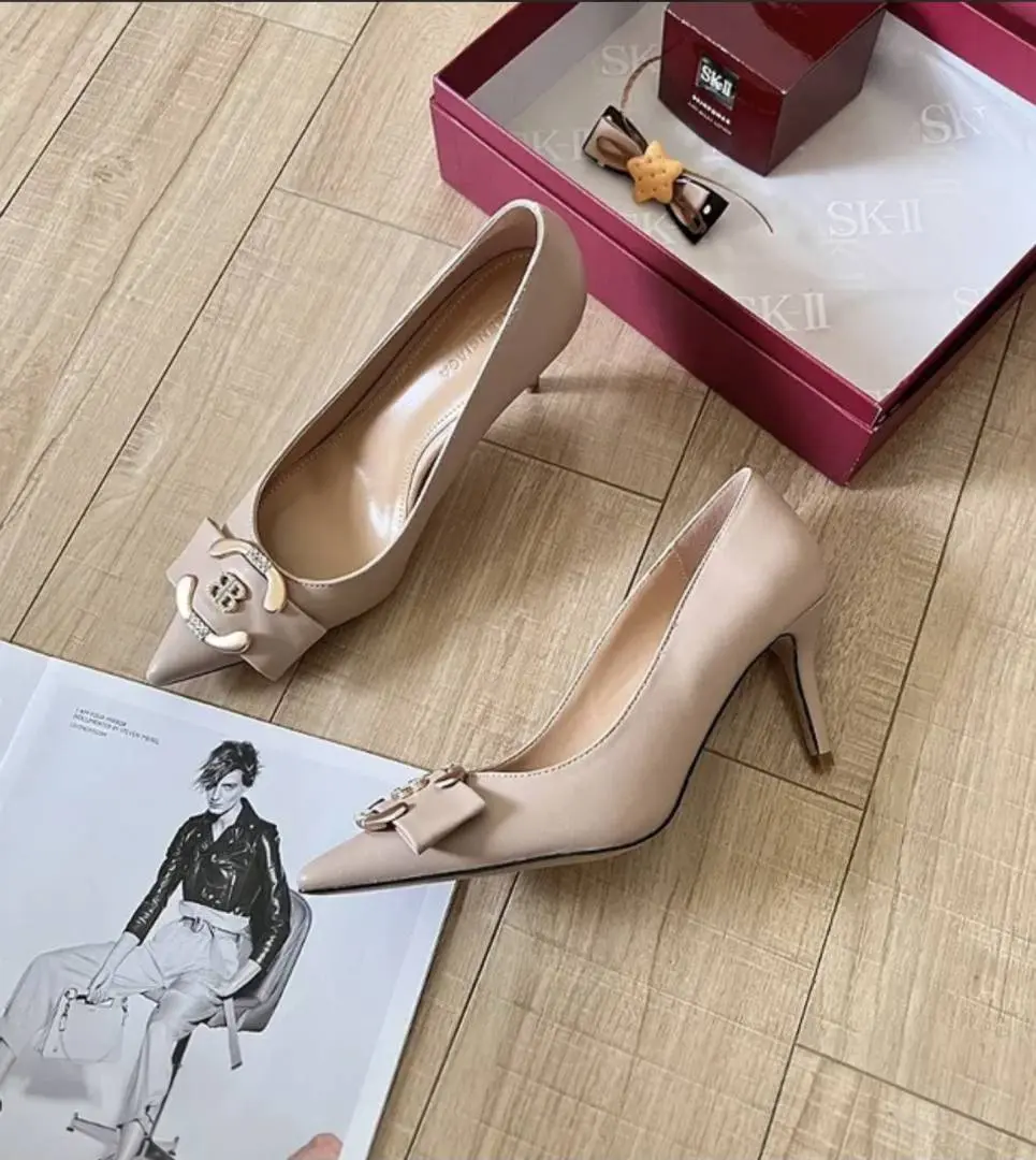 Balenciaga BB Paris Pump Heels Apricot For Her With Original Box And Carry Bag