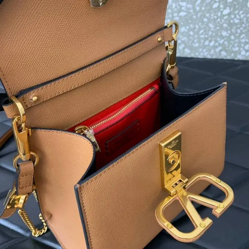 Valentynoo Tan-Brown VSling TopHandle ShoulderBag With DustCoverhut - Image 11
