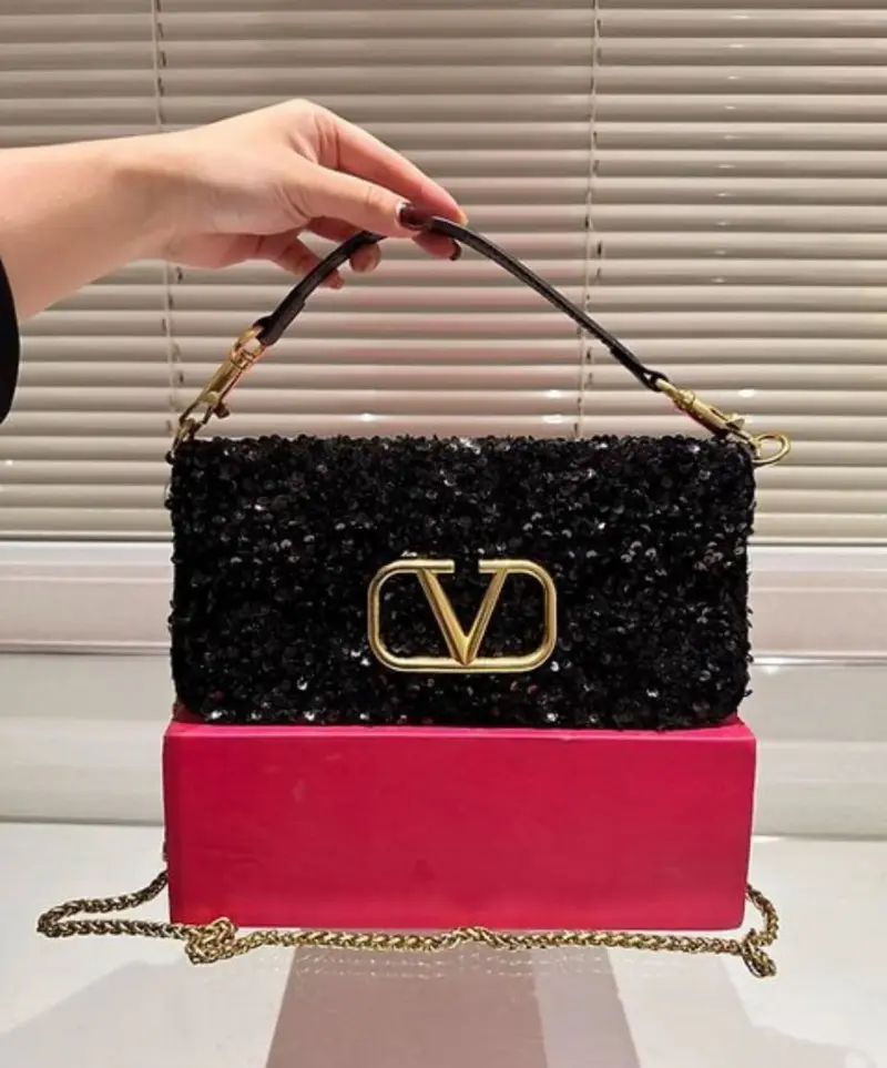Valentino Sequin vlogo premium sling shoulder with original box - Image 3