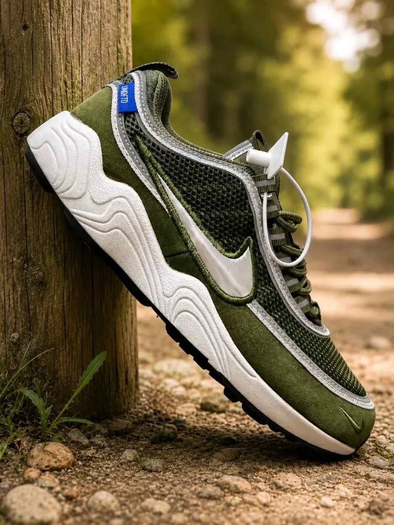 UNDEFEATED Nikkee X Air Zoom Spiridon white And Green - Image 3