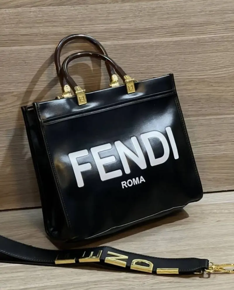 Fenddi Sunshine Shopper Tote Large Size With Charm LongBelt - Image 2