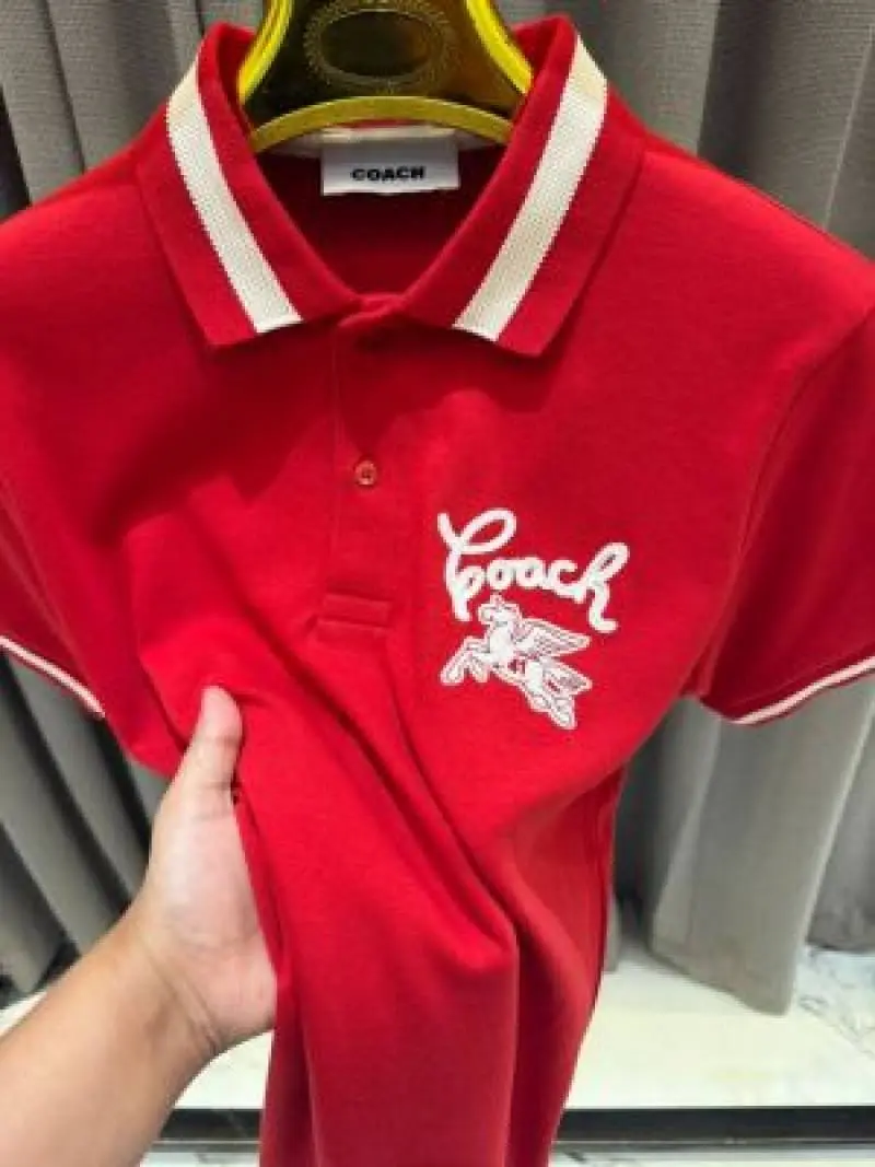 No Return Coach Chest Logo Polo T-shirt Red - Image 2