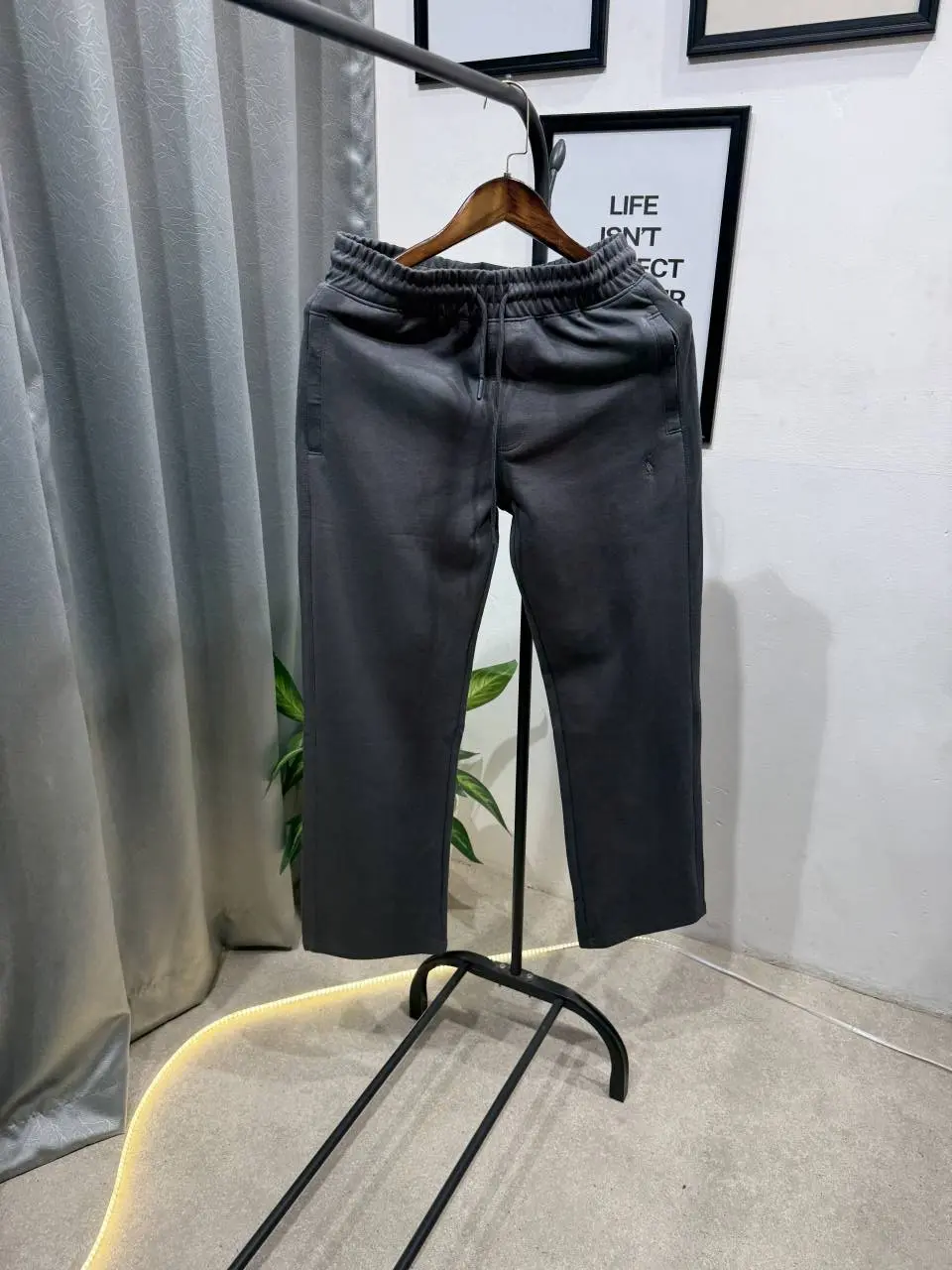 Ralph lauren embroidery logo imported track pant dark grey