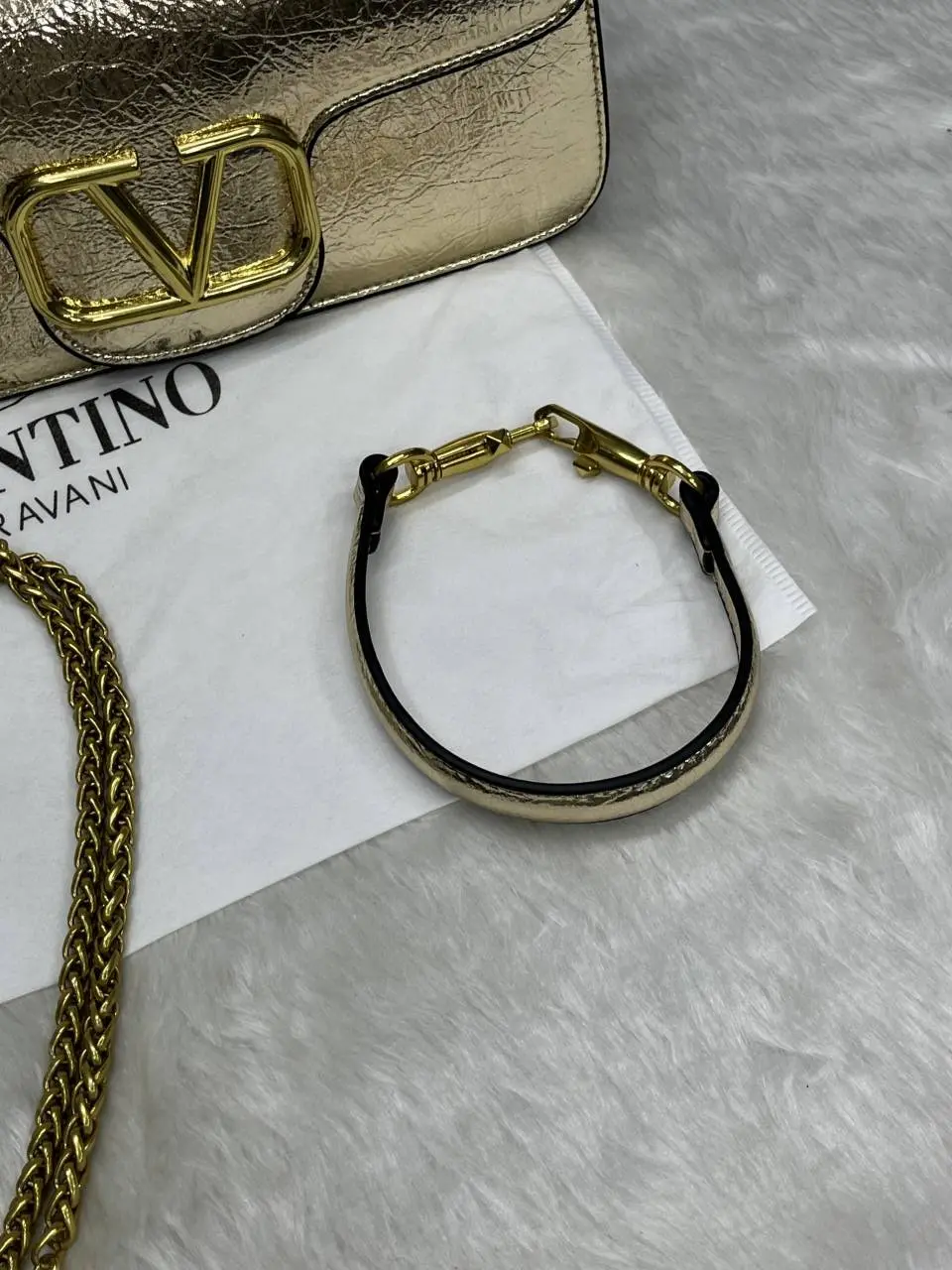 Valentino V Logo Long Shoulder Bag Clutch With Original Packing - Image 5