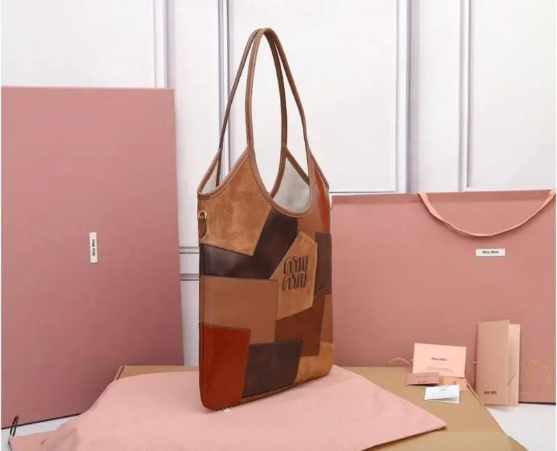 Miu Miu Ivy Leather Limited Edition Tote Bag With OG Dust Bag (Brown - 1106) - Image 4