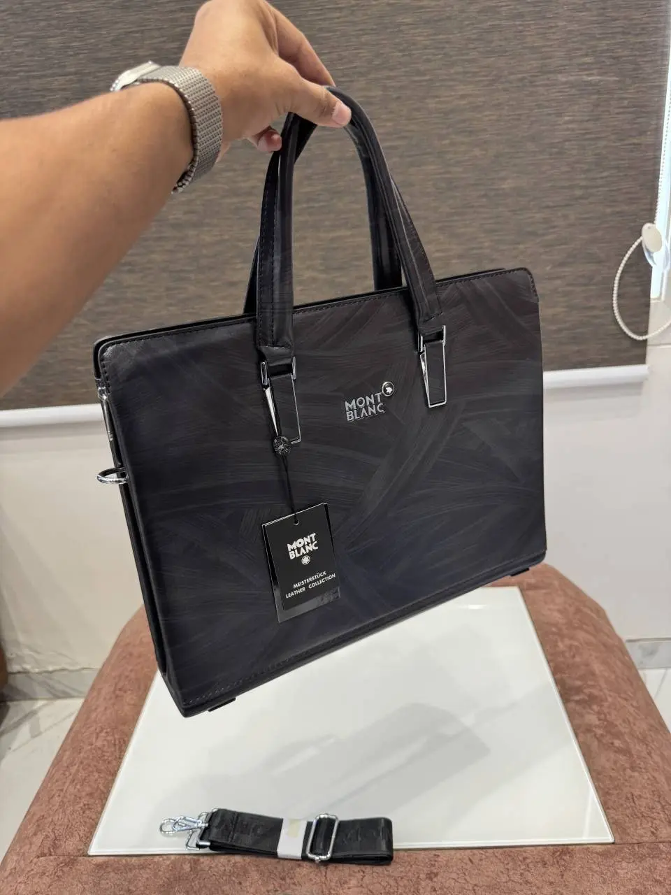 Mont Blanc Premium Laptop Bag X Office Bag M610 Black - Image 4