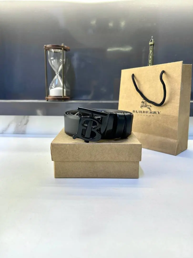 Burberry Full Black Reversable Belt Fa 675 - Image 2