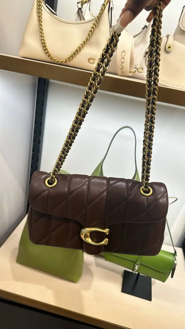 Coach Tabby 20 Quilted Coffee-Gold ShoulderBag With OriginalBox DustCover - Image 2