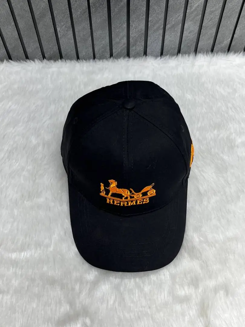 Hermes Front Logo Black Premium Unisex Cap With Safety Box - Image 2