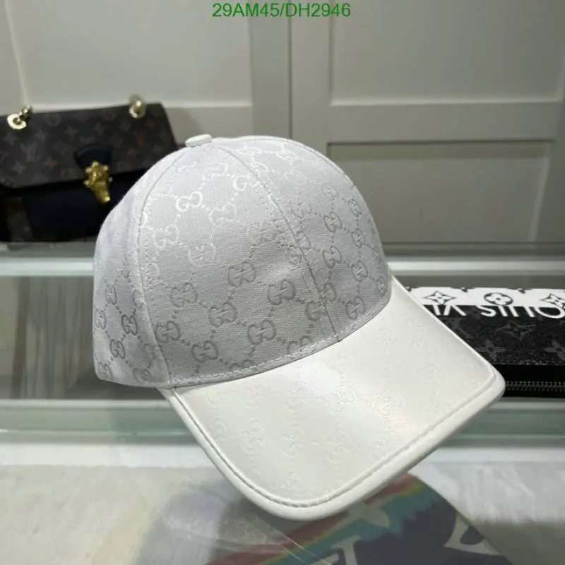 Gucci GG Small Monogram Leather White Premium Unisex Cap With Safety Box - Image 3