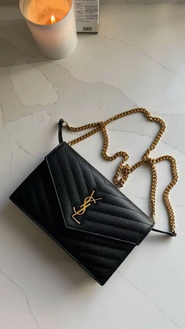 Ysl Envelope Flap Crossbody Bag With OriginalBox & Dust Cover - Image 3