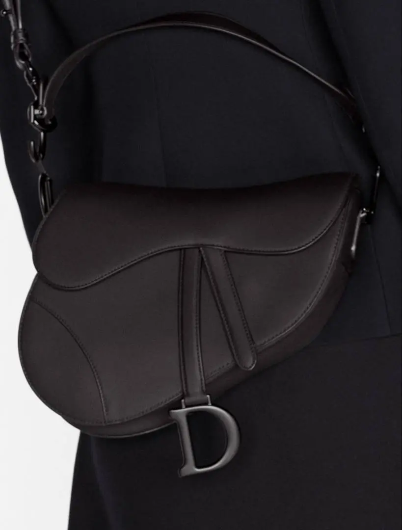 Dior CB Saddle With OriginalBox CarryBag All-Black LeatheR - Image 3