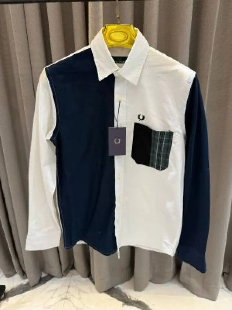 Fred peery imported shirt Blue White