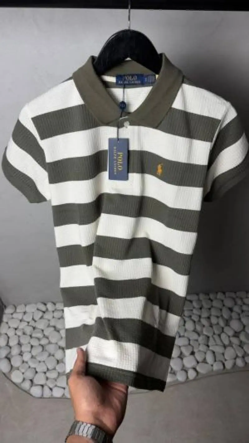 Ralph Laure n Premium Knit Striped Polo T-Shirt With OG Box Packaging 1471. Sale offer VS1000 - Image 2