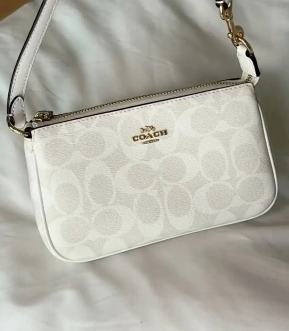 Coach Nolita 19 White Mono With OriginalBox DustCover ChainBelt PearlCharm - Image 5