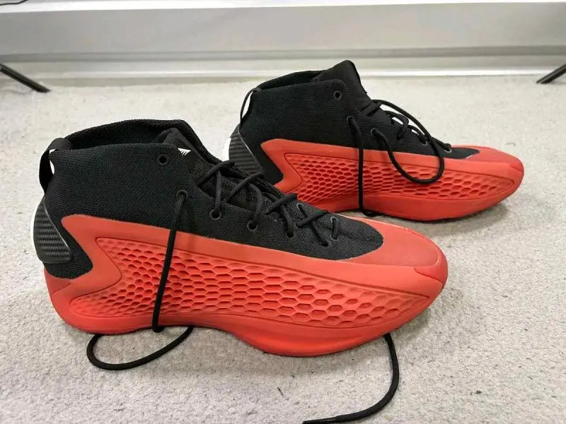 Adidas anthony edwards 1 ascent mid basketball shoes core black-orange 517 - Image 2