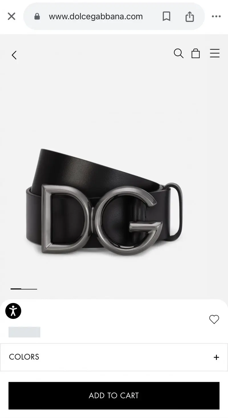 Dolce Gabana Belt DG-001 Black - Image 7