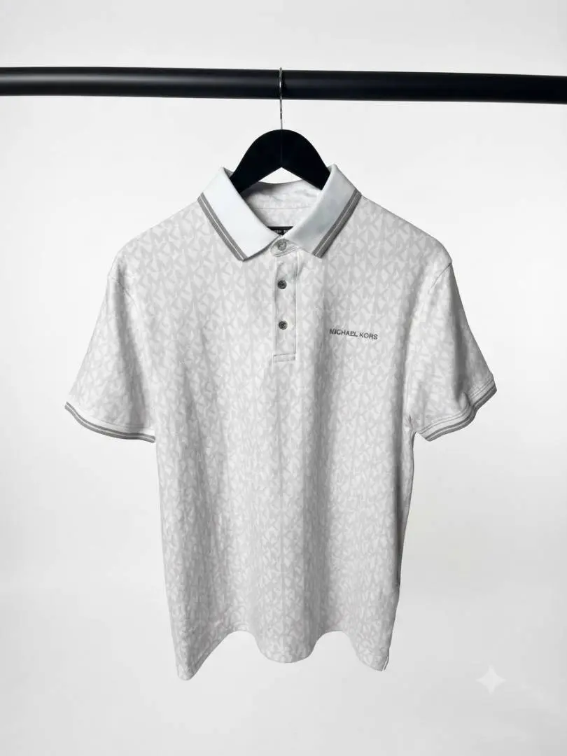 Michae- Kors White Monogram Polo T Shirt 1035. Sale-offer VS1000
