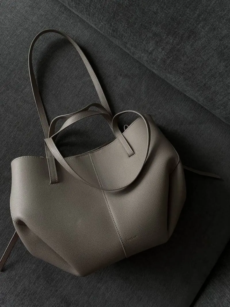 Polenne Gray Cyme Large Premium Tote With Wallet & DustCover - Image 2