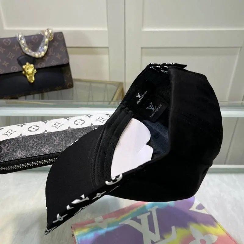 Louis Vuitton Flower Monogram Black Premium Unisex Cap - Image 4