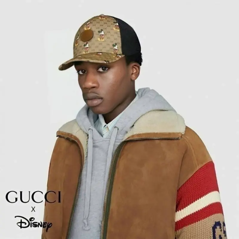 Gucci GG Beige Mickey Mouse Front Logo Edition Premium Unisex Cap (With Box) 715 - Image 5