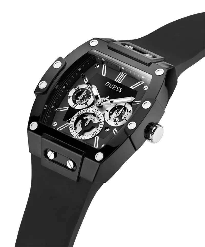 Guess Rectangle Chronograph Black-Silver Chronograph - Image 4