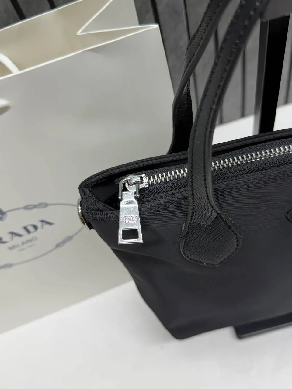 Prada CB Re Edition Nylon Bucket Bag With DustCover & CarryBag - Image 4